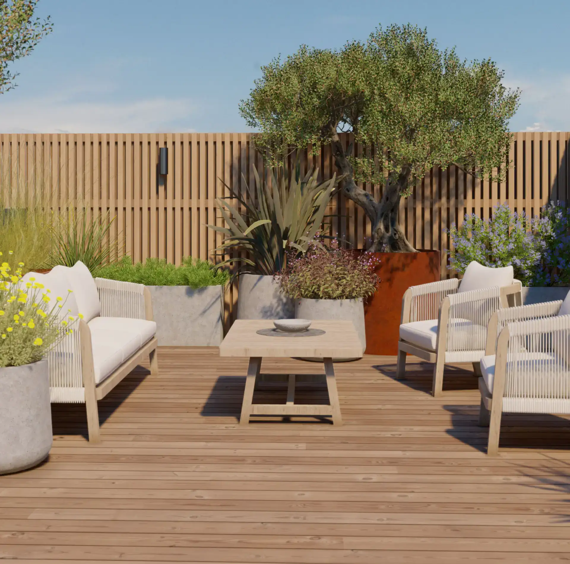 Architecte paysagiste Paris - Agave Paysage - Conception 3D - Rooftop des oliviers